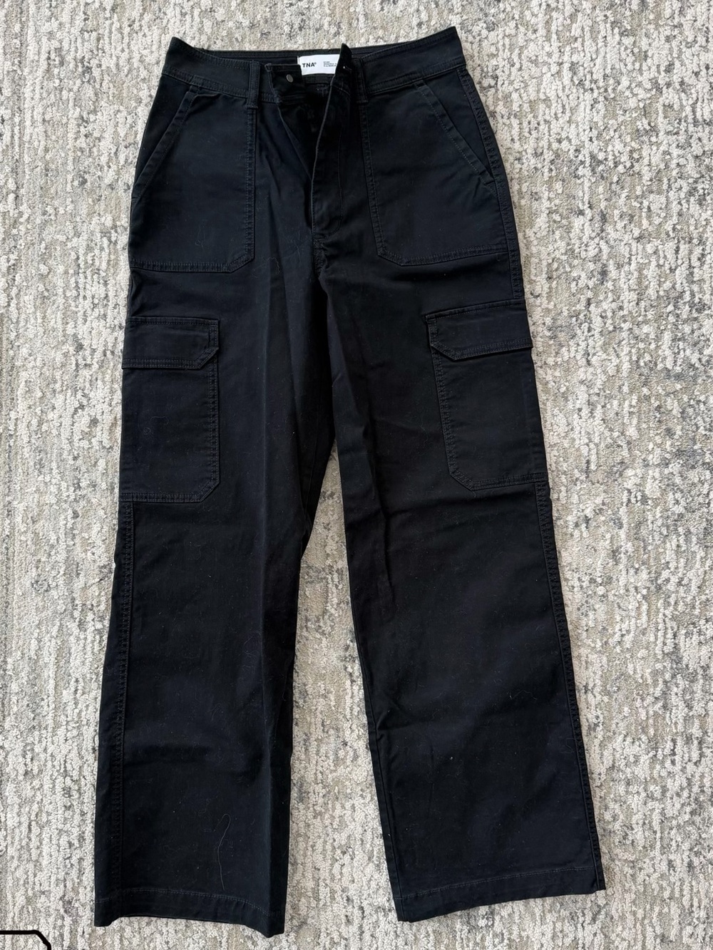 TNA Women’s Black Cargo Pants with Flap Pockets